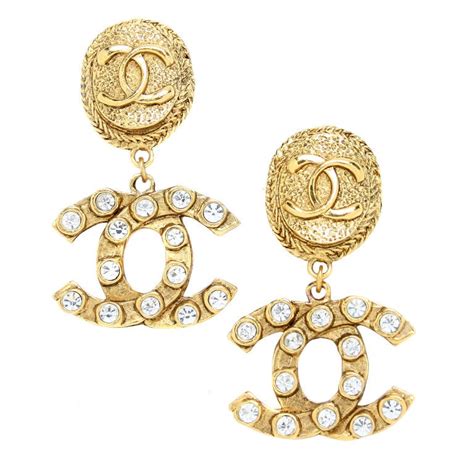 chanel earrings images|Chanel symbol earrings.